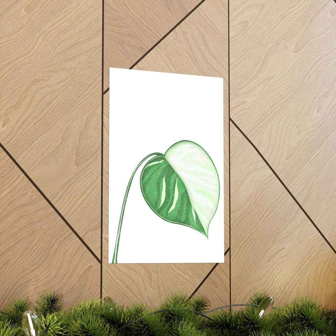 Monstera Albo Print – Large Tropical Leaf Poster | Museum Grade Paper Artwork Unframed