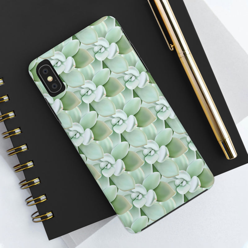 Pachyveria Haagei Succulent Pattern Phone Case, Phone Case, Printify, Accessories, Glossy, iPhone Cases, Matte, Phone accessory, Phone Cases, Samsung Cases, Laura Christine Photography & Design, laurachristinedesign.com