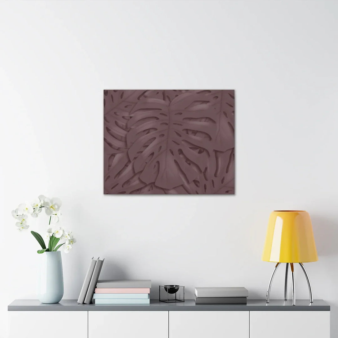 Monstera Canvas Art | Durable Matte Finish Canvas Art Print with Natural Leaf Hole Decor