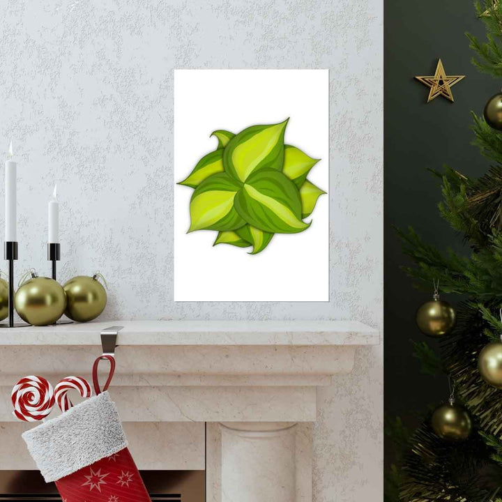 Philodendron Brasil Print – Botanical Wall Art on Museum Grade Paper Poster Unframed