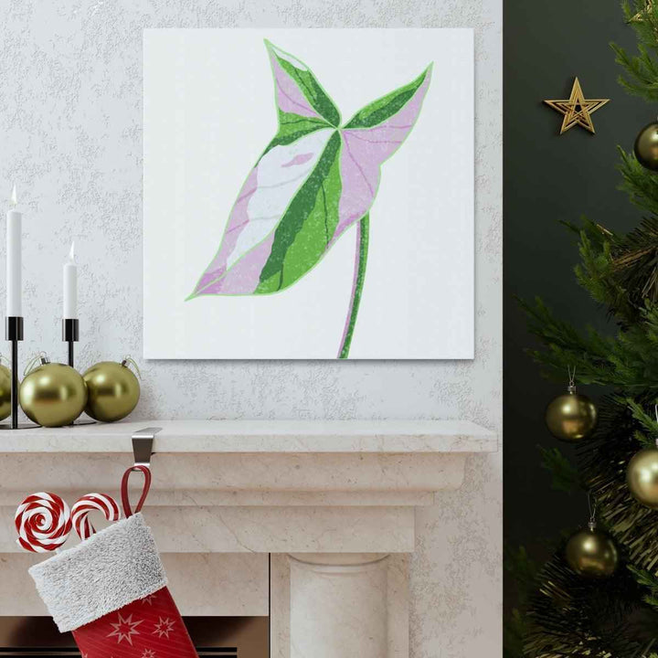 Syngonium Tricolor Canvas | Botanical Canvas Art Print With Matte Finish