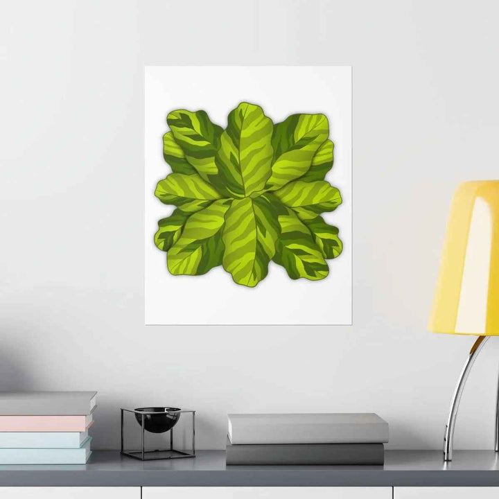 Calathea Yellow Fusion Print – Botanical Wall Art on Museum-Grade Paper Unframed