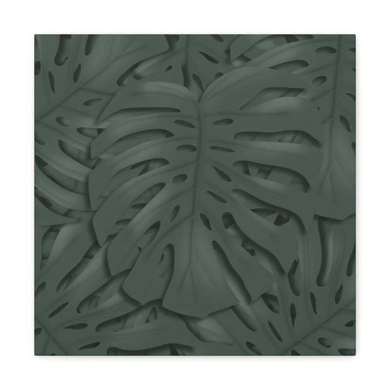 Deep Green Monstera Canvas