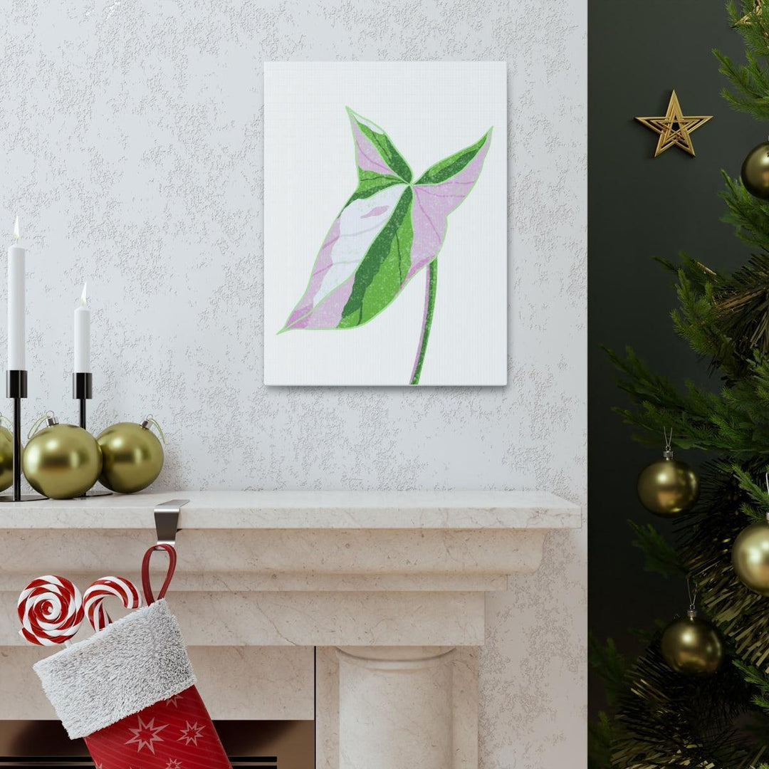 Syngonium Tricolor Canvas | Botanical Canvas Art Print With Matte Finish - Laura Christine Photography & Design