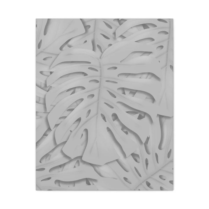 Monstera Canvas Art | Gray Canvas Print - Stretched Cotton Art Print for Indoor Wall Decor