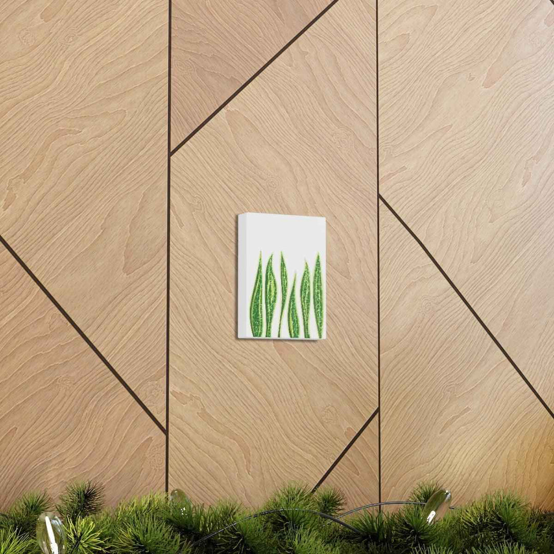 Snake Plant Canvas | Botanical Canvas Decor - Matte Finish Artwork for Living Room