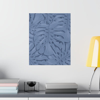 Slate Blue Monstera Print, Poster, Laura Christine Photography & Design, Back to School, Home & Living, Indoor, Matte, Paper, Posters, Valentine's Day promotion, Laura Christine Photography & Design, laurachristinedesign.com