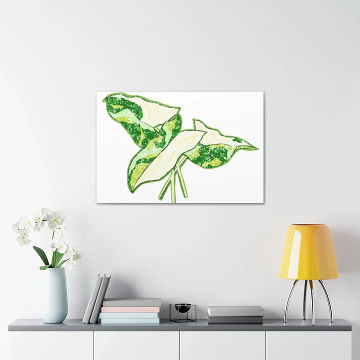 Marble Syngonium Canvas - Botanical Canvas Art Print | Durable Cotton Matte Finish - Laura Christine Photography & Design