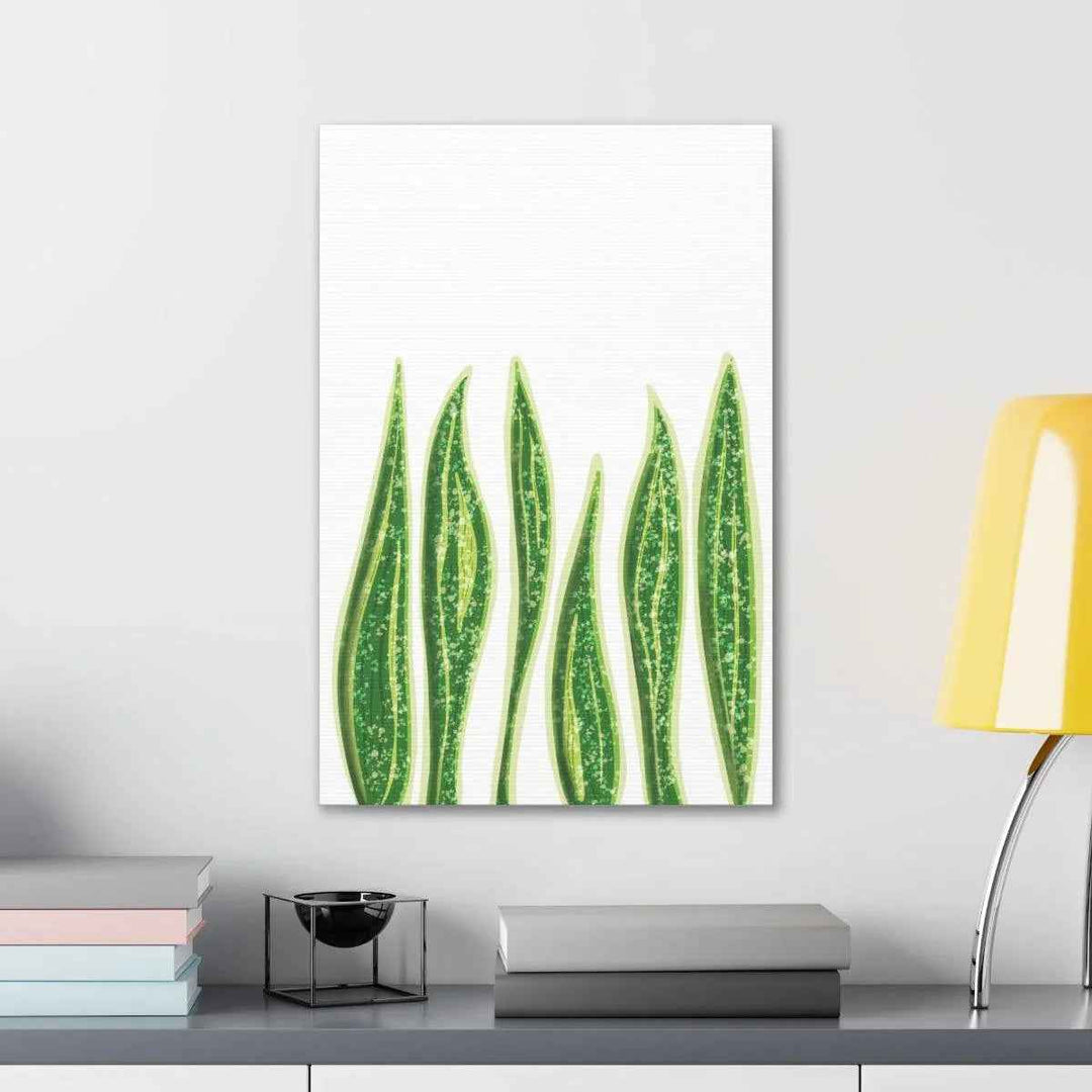 Snake Plant Canvas | Botanical Canvas Decor - Matte Finish Artwork for Living Room
