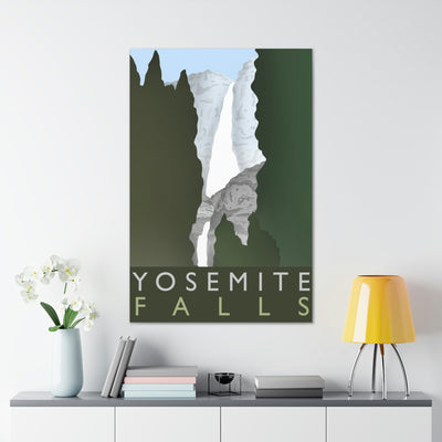 Lienzo minimalista de las cataratas de Yosemite