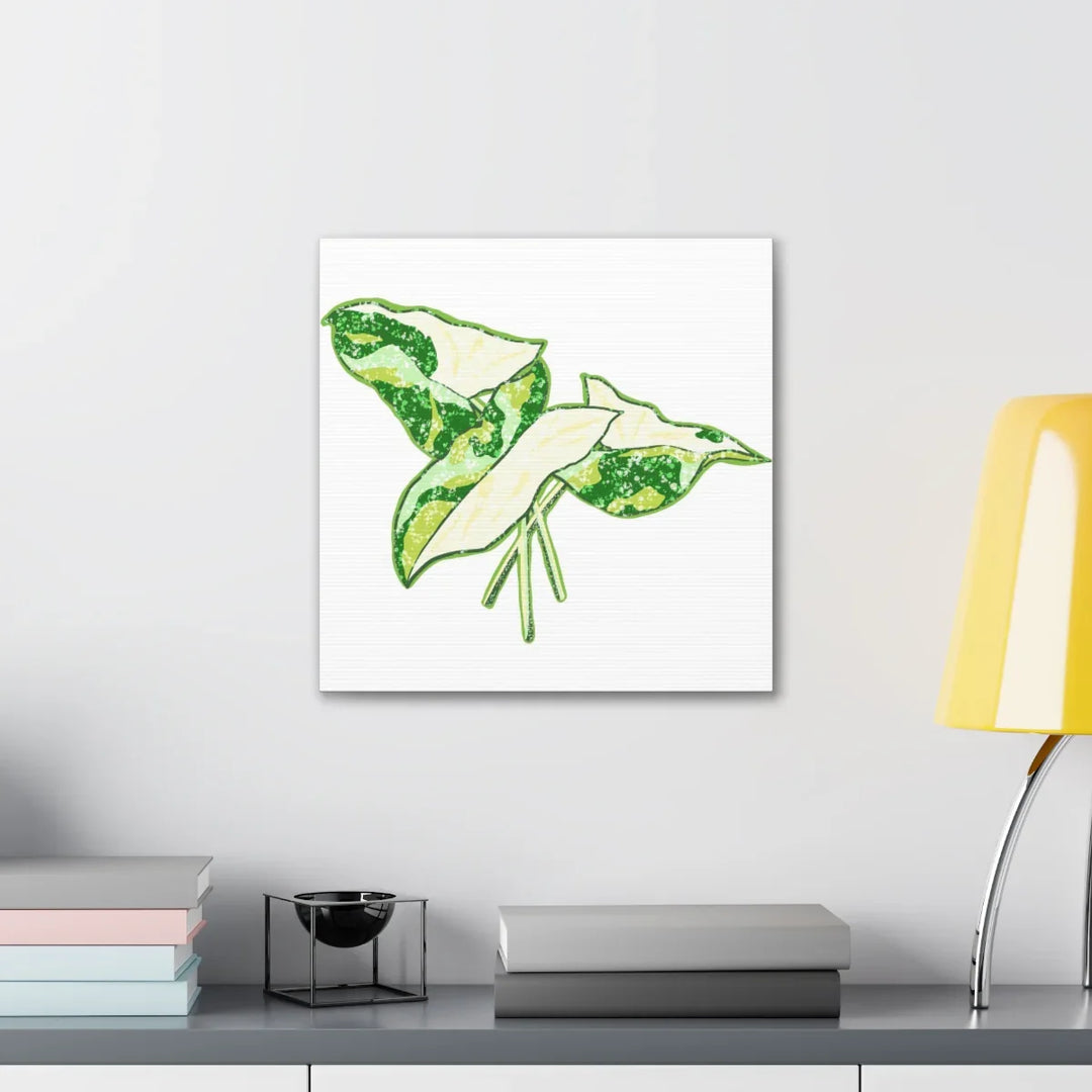 Marble Syngonium Canvas - Botanical Canvas Art Print | Durable Cotton Matte Finish - Laura Christine Photography & Design