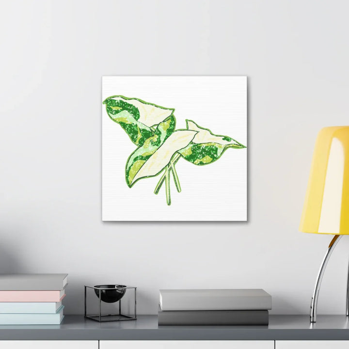 Marble Syngonium Canvas - Botanical Canvas Art Print | Durable Cotton Matte Finish - Laura Christine Photography & Design