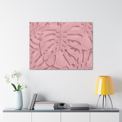 Soft Pink Monstera Canvas