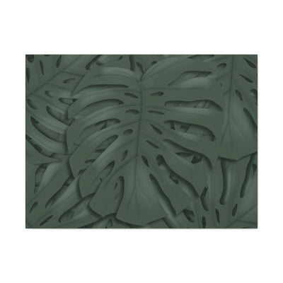 Deep Green Monstera Canvas