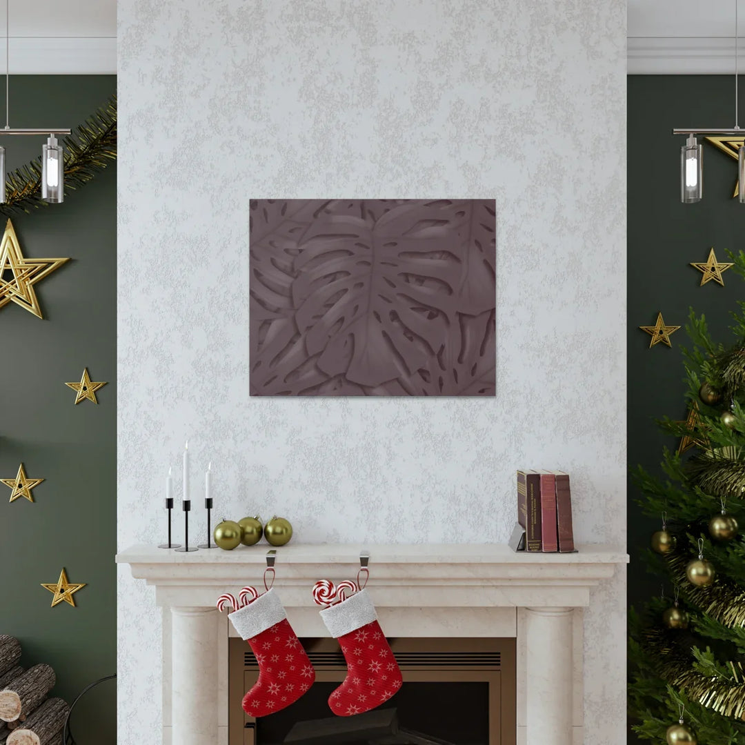 Monstera Canvas Art | Durable Matte Finish Canvas Art Print with Natural Leaf Hole Decor