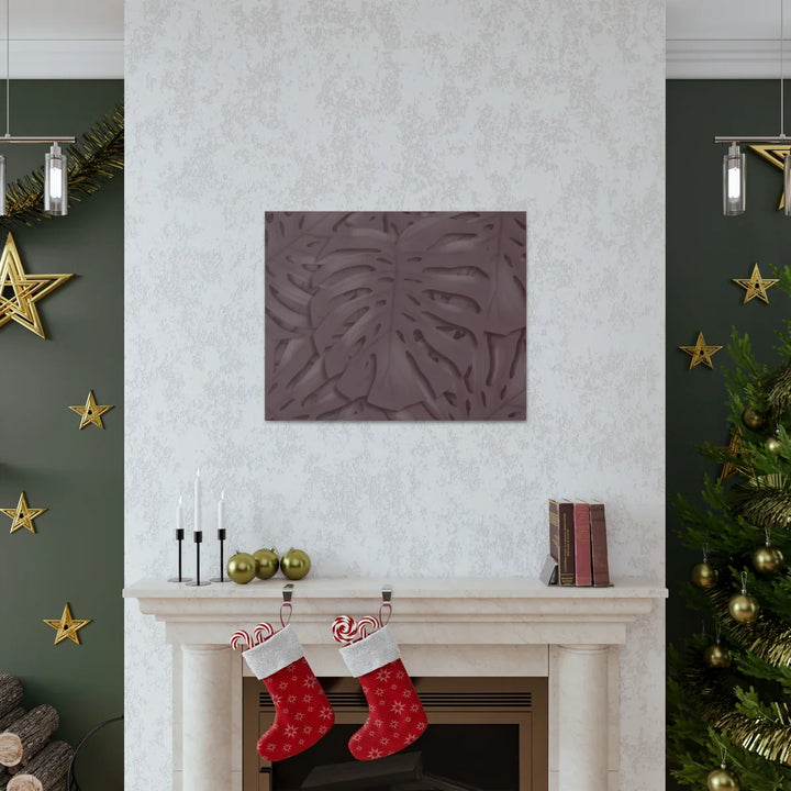 Monstera Canvas Art | Durable Matte Finish Canvas Art Print with Natural Leaf Hole Decor