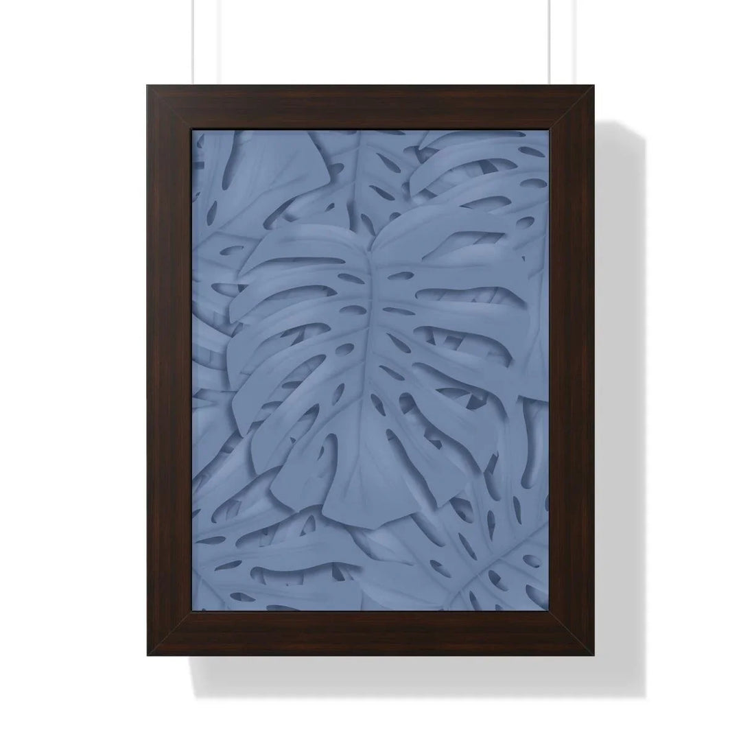 Slate Blue Monstera Framed Print, Poster, Laura Christine Photography & Design, Framed, Home & Living, Indoor, Paper, Posters, Laura Christine Photography & Design, laurachristinedesign.com