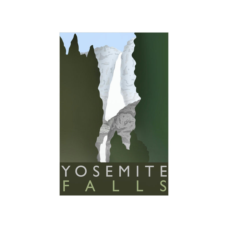 Yosemite Falls Minimalist Print, Poster, Printify, Back to School, Home & Living, Indoor, Matte, Paper, Posters, Valentine&