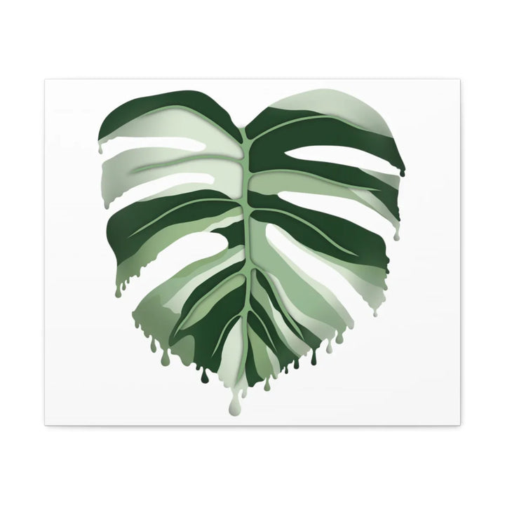 Melting Monstera Albo Canvas | Large Botanical Canvas Art Print With Matte Finish - Laura Christine Photography & Design