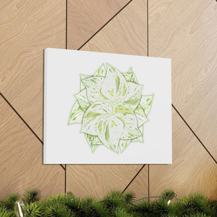 Snow Queen Pothos Canvas – Variegated Leaf Canvas Art Print | Durable Cotton - Laura Christine Photography & Design