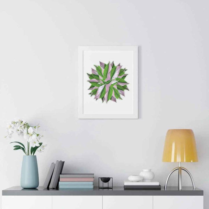 Syngonium Tricolor Print - Framed Botanical Art With Matte Finish & Acrylic Cover