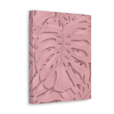 Soft Pink Monstera Canvas