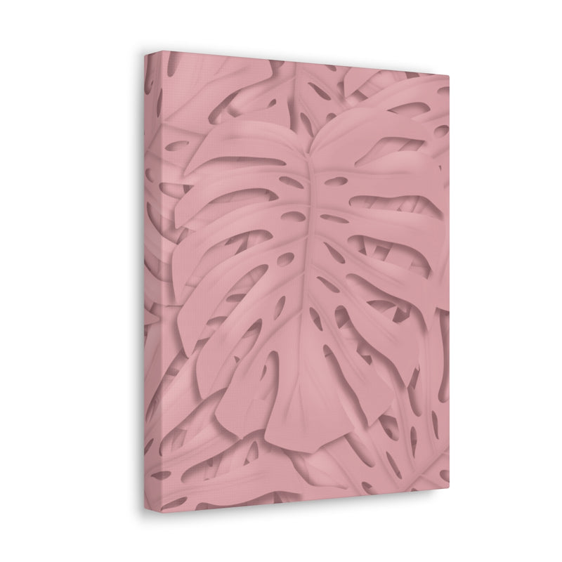 Soft Pink Monstera Canvas