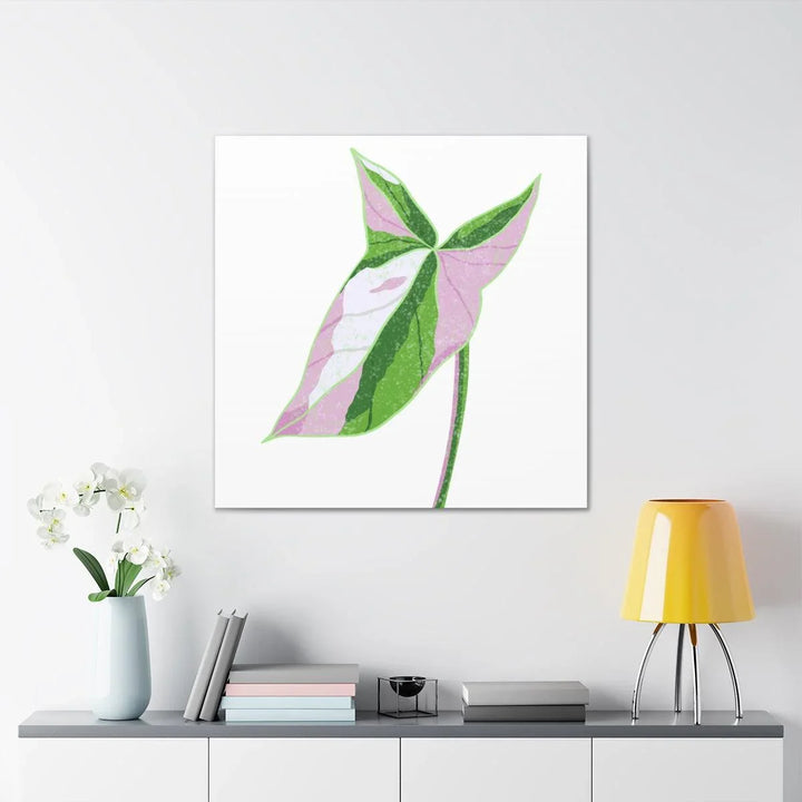 Syngonium Tricolor Canvas | Botanical Canvas Art Print With Matte Finish - Laura Christine Photography & Design