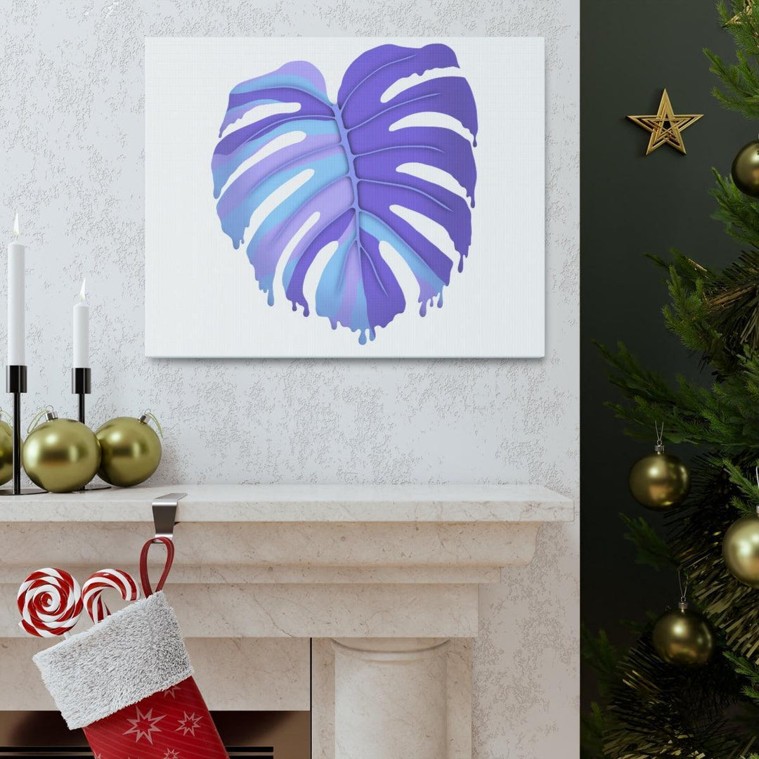 Purple Monstera Canvas - Modern Canvas Art Print | Botanical Wall Decor - Laura Christine Photography & Design