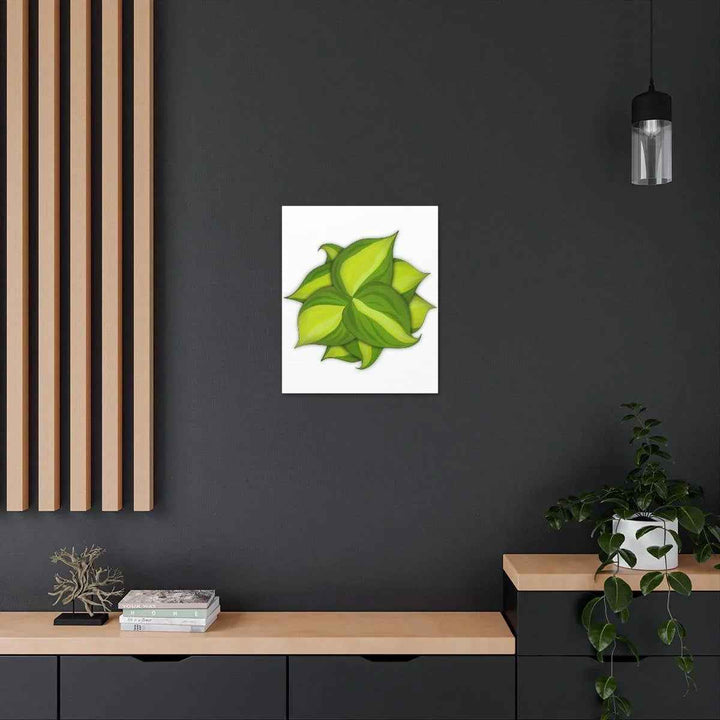 Philodendron Brasil Canvas - Botanical Canvas Art Print With Matte Finish & Durable Hanging