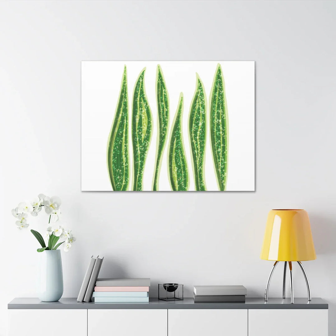 Snake Plant Canvas | Botanical Canvas Decor - Matte Finish Artwork for Living Room - Laura Christine Photography & Design