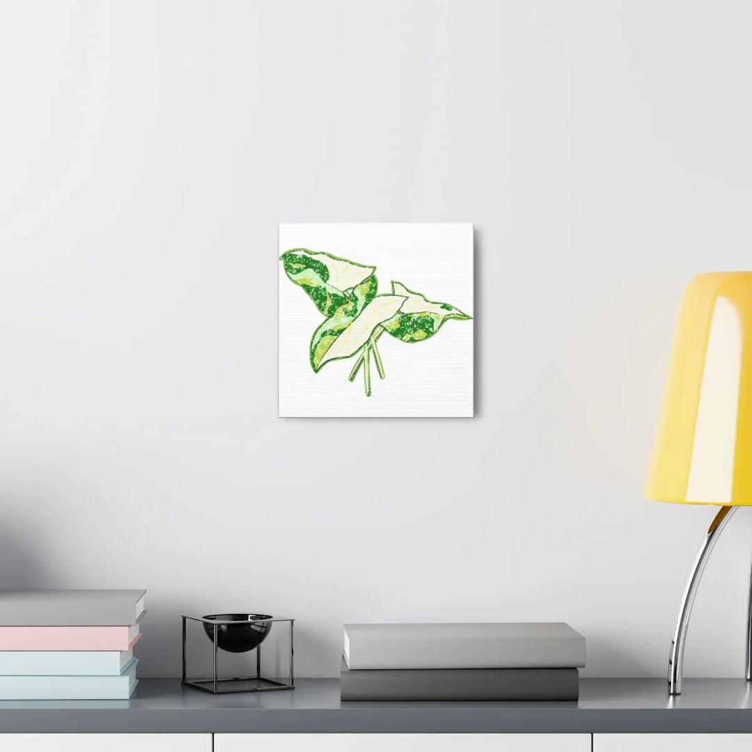Marble Syngonium Canvas - Botanical Canvas Art Print | Durable Cotton Matte Finish - Laura Christine Photography & Design