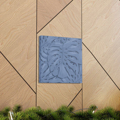 Slate Blue Monstera Canvas