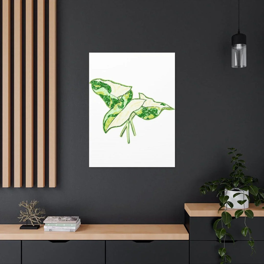 Marble Syngonium Canvas - Botanical Canvas Art Print | Durable Cotton Matte Finish - Laura Christine Photography & Design