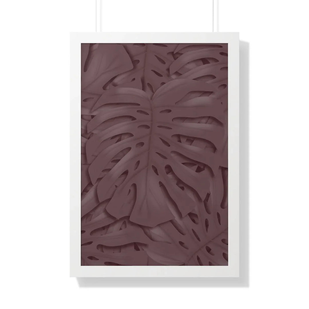 Merlot Monstera Framed Print, Poster, Laura Christine Photography & Design, Framed, Home & Living, Indoor, Paper, Posters, Laura Christine Photography & Design, laurachristinedesign.com