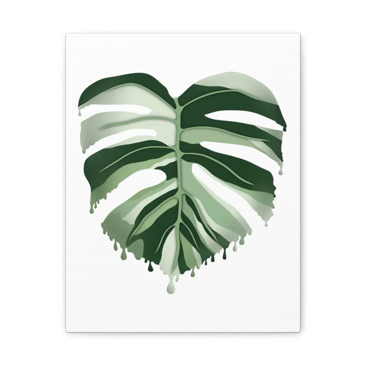 Melting Monstera Albo Canvas | Large Botanical Canvas Art Print With Matte Finish - Laura Christine Photography & Design