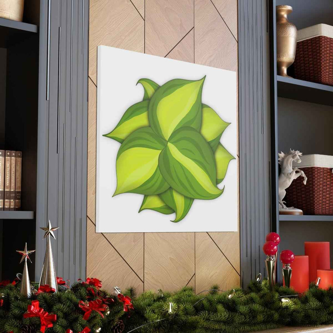 Philodendron Brasil Canvas - Botanical Canvas Art Print With Matte Finish & Durable Hanging