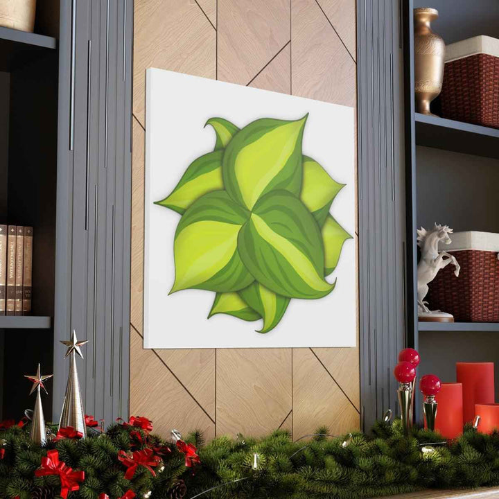 Philodendron Brasil Canvas - Botanical Canvas Art Print With Matte Finish & Durable Hanging