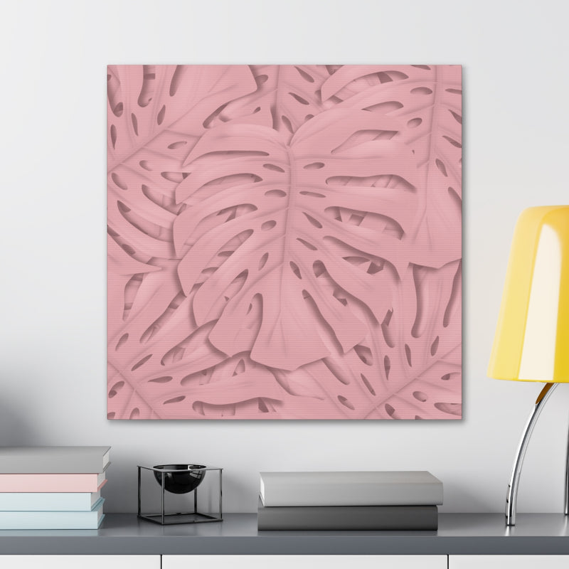 Soft Pink Monstera Canvas