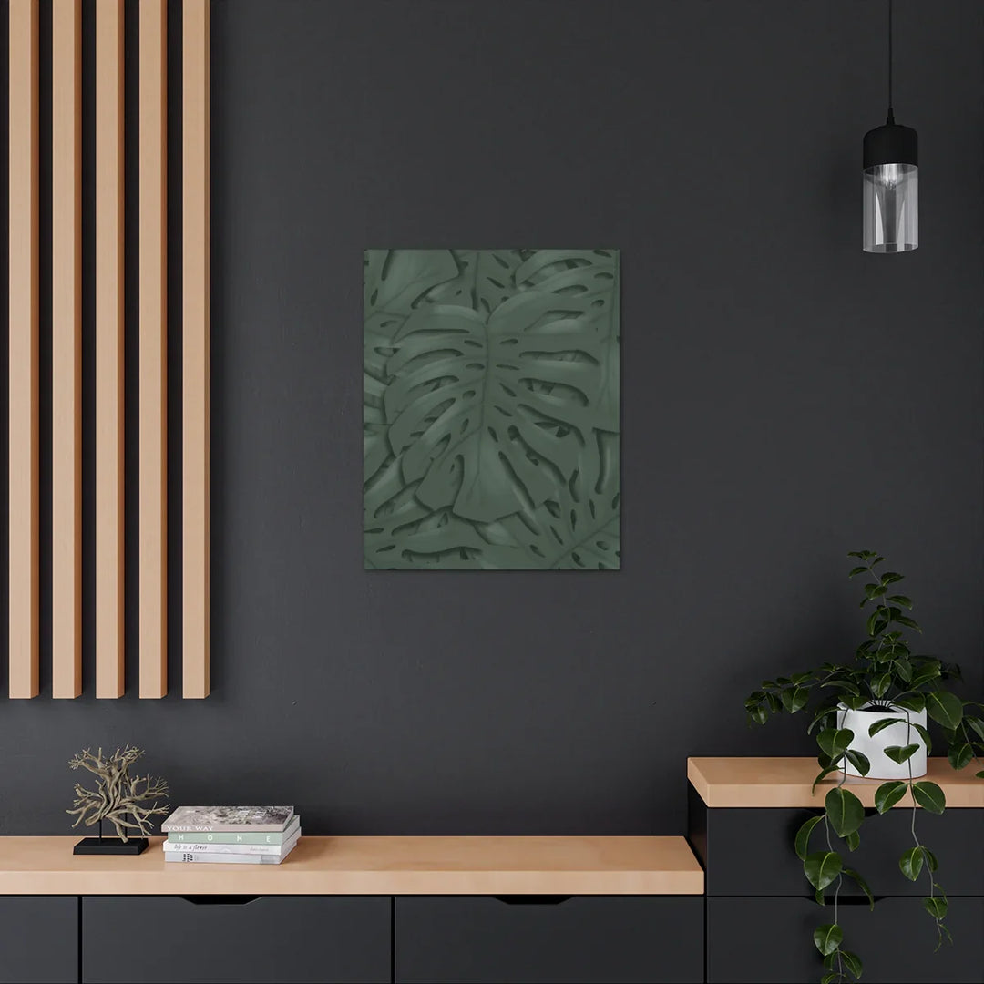 Monstera Canvas Art | Tropical Leaf Canvas Art Print - Matte Finish & Durable Cotton