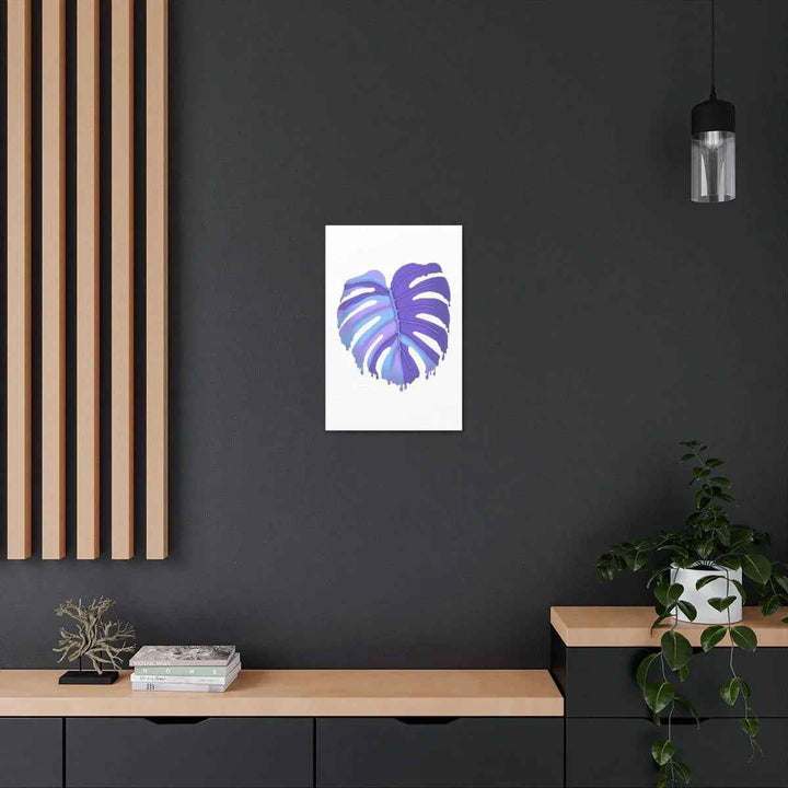 Purple Monstera Canvas - Modern Canvas Art Print | Botanical Wall Decor