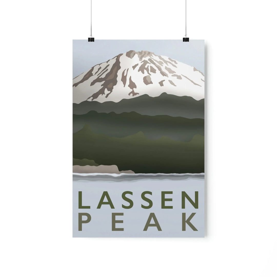 Lassen Peak Minimalist Print, Poster, Printify, Back to School, Home & Living, Indoor, Matte, Paper, Posters, Valentine's Day promotion, Laura Christine Photography & Design, laurachristinedesign.com