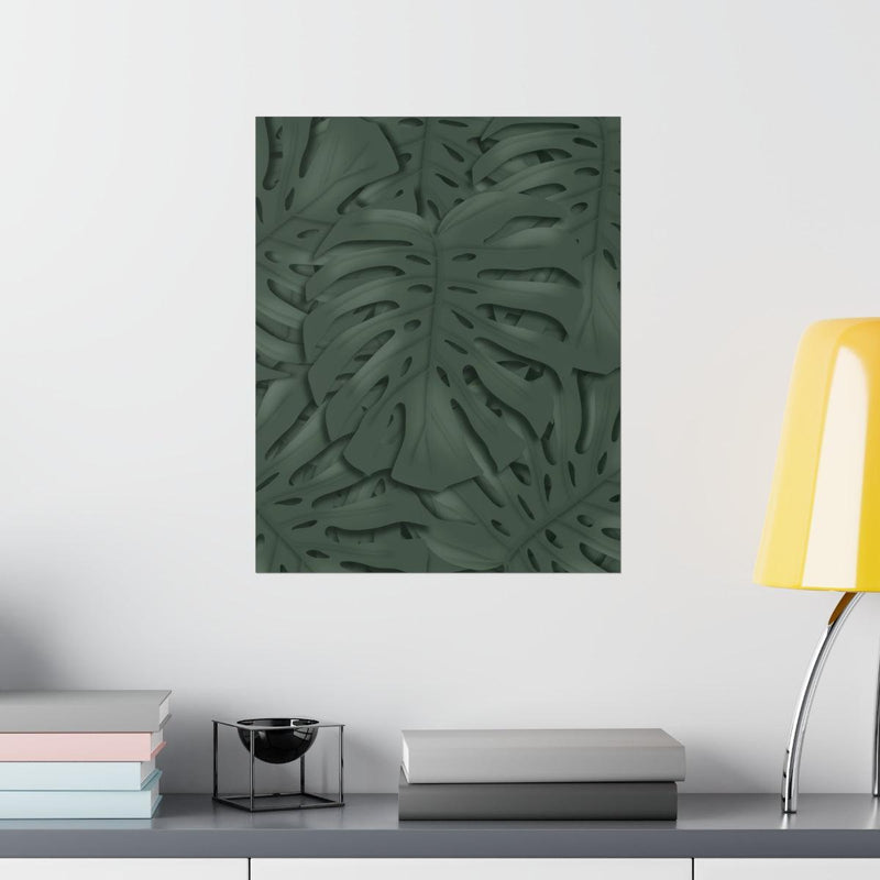 Deep Green Monstera Print, Poster, Laura Christine Photography & Design, Back to School, Home & Living, Indoor, Matte, Paper, Posters, Valentine&