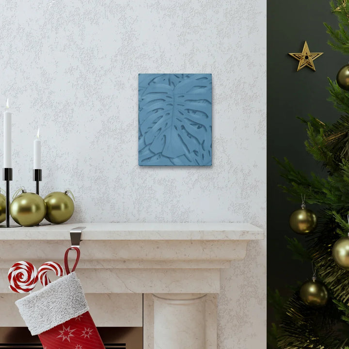 Monstera Canvas Art | Blue Monstera Print on Durable Matte Finish Canvas Art Print