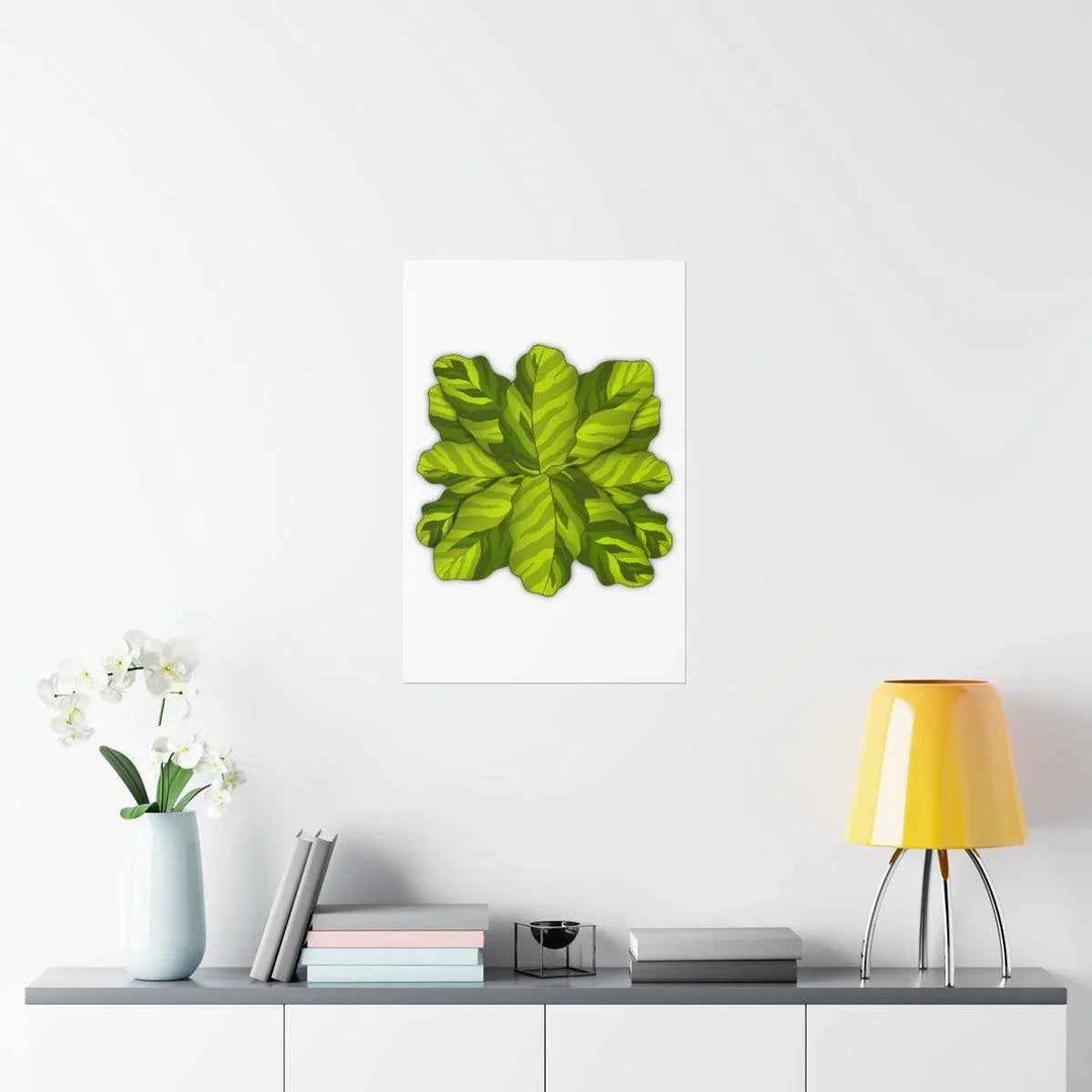 Calathea Yellow Fusion Print – Botanical Wall Art on Museum-Grade Paper Unframed