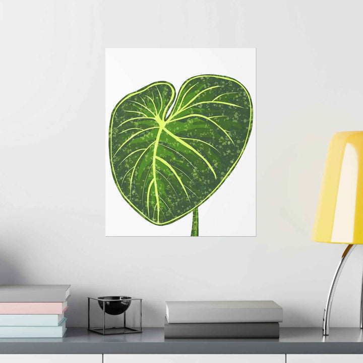 Philodendron Gloriosum Print Botanical Wall Art – Tropical Leaf Poster on Museum-Grade Paper Unframed