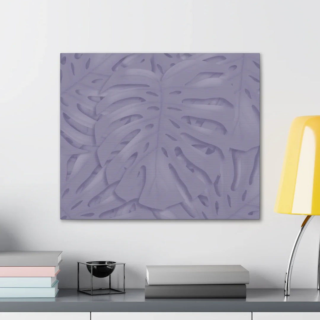 Violet Monstera Canvas – Durable Canvas Art Print With Matte Finish & Botanical Design