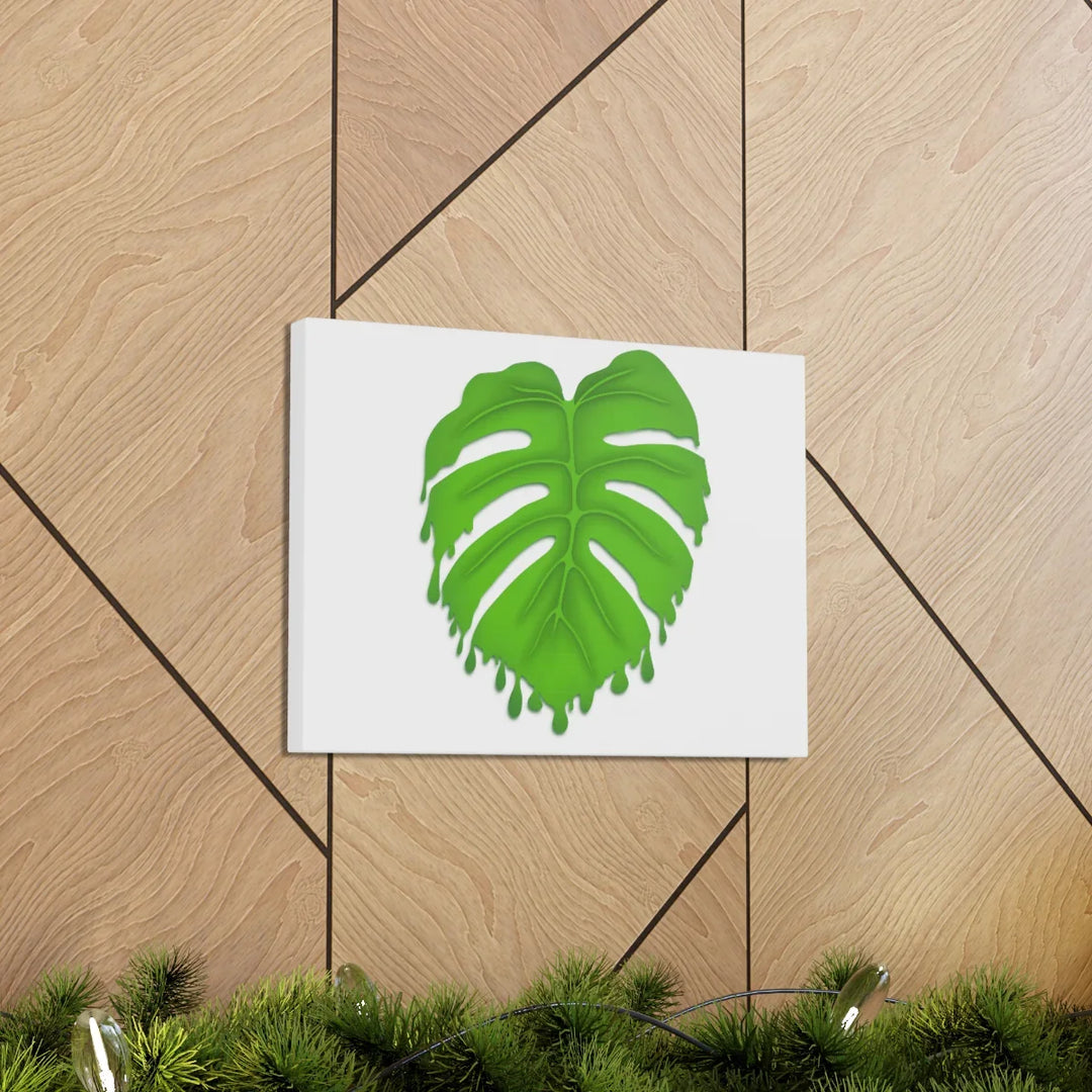 Melting Monstera Canvas | Large Botanical Canvas Art Print With Matte Finish