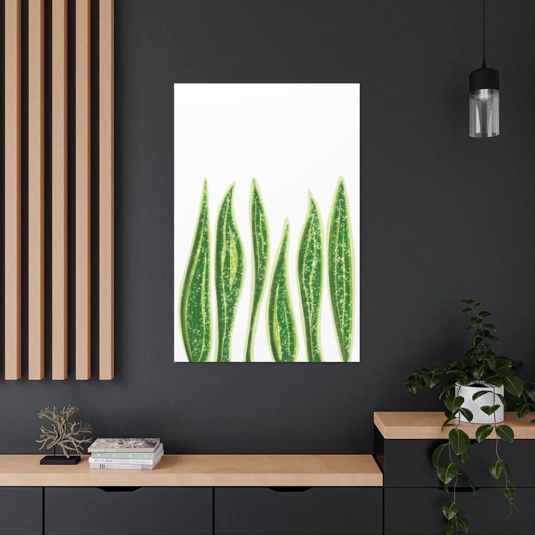 Snake Plant Canvas | Botanical Canvas Decor - Matte Finish Artwork for Living Room - Laura Christine Photography & Design
