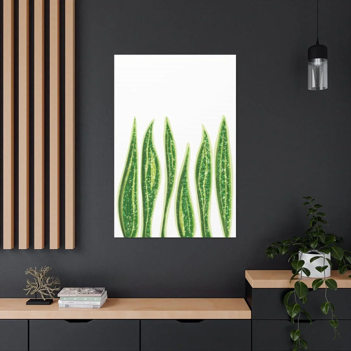 Snake Plant Canvas | Botanical Canvas Decor - Matte Finish Artwork for Living Room - Laura Christine Photography & Design